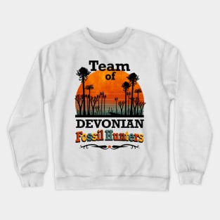 Team of Devonian Fossil Hunters. Vintage look. Crewneck Sweatshirt